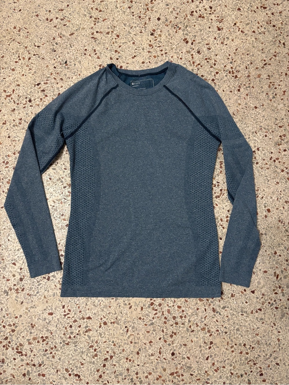 Figs Salta Seamless Long-Sleeve Underscrub women’s blue medium